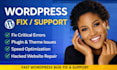 fix wordpress bug critical errors issues with expert support and troubleshooting