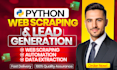 do python web scraping, website data extraction, leads scraper, data collection