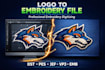do embroidery digitizing and logo punching in dst, pes, jef, vp3, emb
