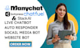 setup live chatbot, manychat, botpress, chatfuel, zapier integration, stack ai