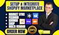setup shopify marketplace koongo feedhub market sync shop cedcommerce metashop