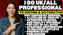 write distribute press release publish press release uk press release publicist