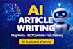 write SEO blog articles using ai tools
