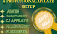 setup and aprove your awin,cj,impact,flexoffer,professionaly