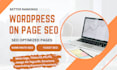 do wordpress on page SEO optimization for better rankings