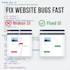 fix  frontend bugs, HTML CSS javascript issues and responsive design
