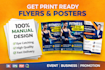 design modern flyer, poster or promotional flyer