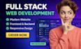 do full stack web development with frontend and backend