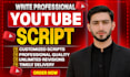 write professional youtube scripts