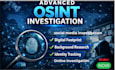 do advanced osint investigation, digital footprint and background research