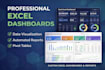 create professional excel dashboard and visualization