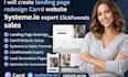create landing page redesign carrd website systeme io expert clickfunnels sales