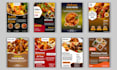 modern restaurant menu, food flyer design