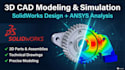 design and simulate mechanical parts in solidworks and ansys