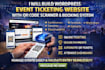create event ticketing website, qr code ticket scanner and event booking system