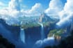 draw landscape illustration and background concept art, nft