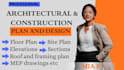 create architecture 2d floor plan autocad drawings