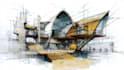 do architecture sketches in high quality