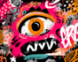 draw street style graffiti art design
