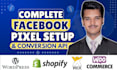 setup shopify facebook meta pixel conversion API and ga4 tracking