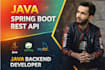 develop rest API using java spring boot, mysql, and jwt authentication