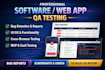 do software testing, create playwright end to end tests for your web application