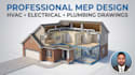 create hvac, electrical, and plumbing mep drawings