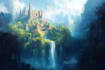 create fantasy landscape illustrations