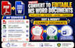 fast typing services, edit modify redesign retype scanned documents ms word