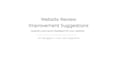review your website and provide usability and improvement suggestions