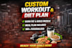 create a custom workout plan and personalized diet plan for your fitness