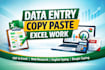 do accurate data entry, copy paste, english, bengali and arabic typing