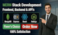 do mern stack development, apis, mvc, features, integrations, fix issues