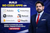 build no code apps on adalo, flutterflow, glide, retool, firebase studio, replit