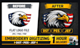 do embroidery digitizing logo into dst pes jef emb file