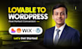 convert lovable ai or base44 website to wordpress