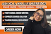 create ebook online course, course creation, training manual, ebook writer