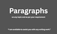 write paragraphs as per your requirement