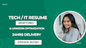 write a tech IT resume and optimize linkedin profile