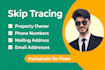 skip tracing for real estate home owners and llc