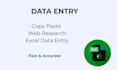 do accurate data entry, copy paste, excel data entry and web research