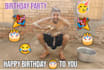 wish funny happy birthday taking bath