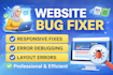 fix HTML, CSS, javascript bugs and website issues