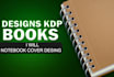 notebook cover design kdp