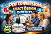 do PDF conversion exact in design quickly