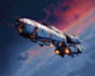 illustrate a sci fi spaceship design