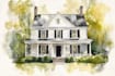 watercolor a house portrait