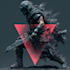 do a dark 2d warrior gaming logo reveal