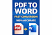 convert PDF to word or excel manually