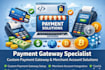 create custom merchant account solution, 2d, 3d, payment, crypto, card payment